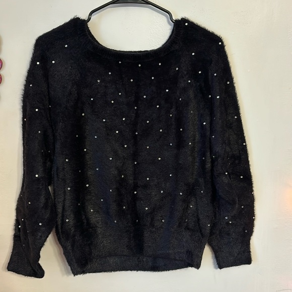 Express Cropped Rhinestone Sweater - Picture 10 of 11